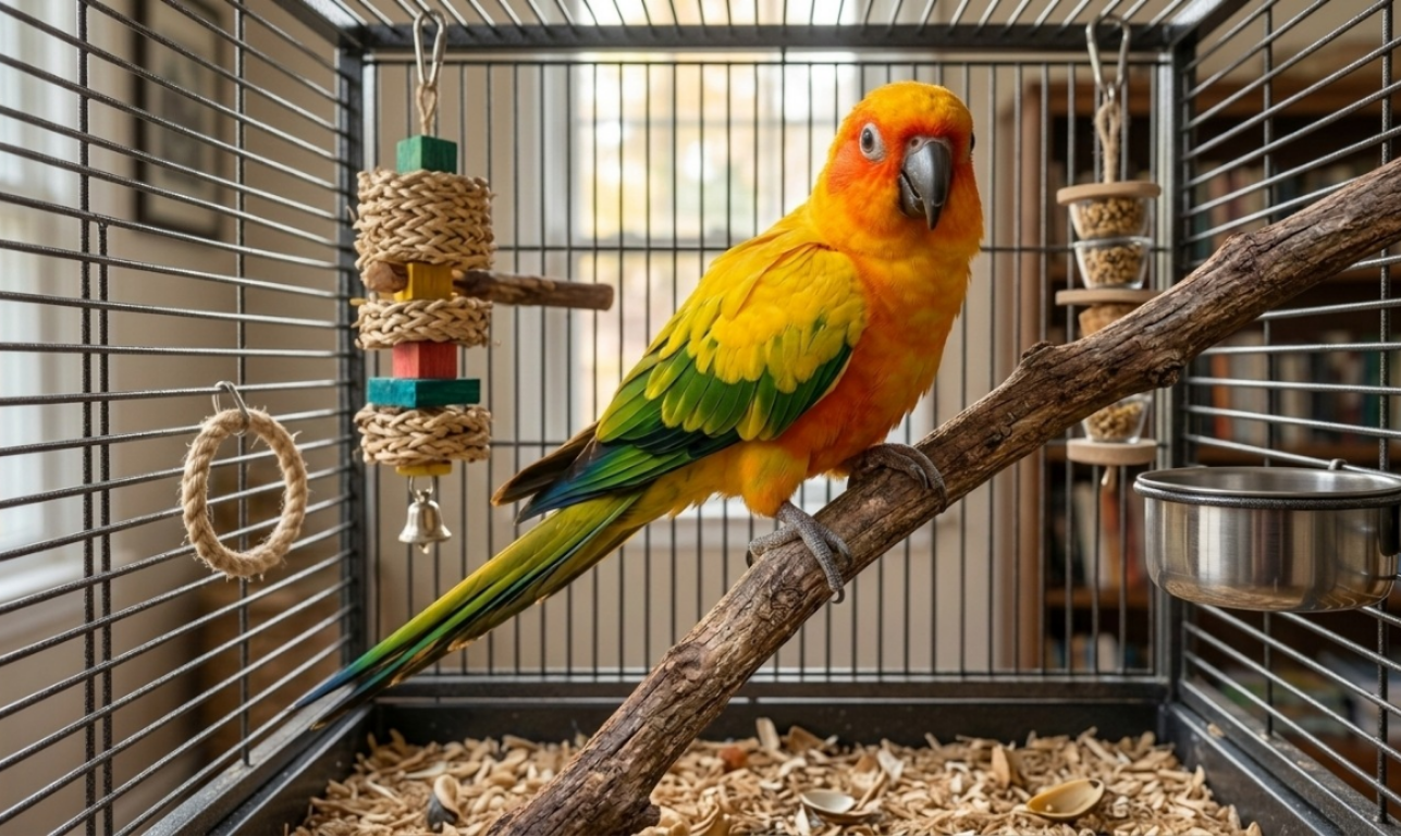 Sun Conure Parrot – Healthy & Hand-Tamed Bird for Sale