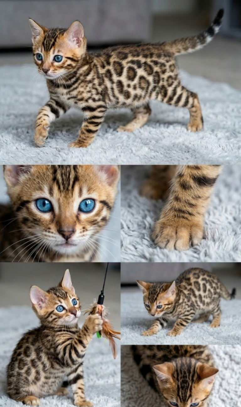Blue-Eyed Pedigree Bengal Kitten