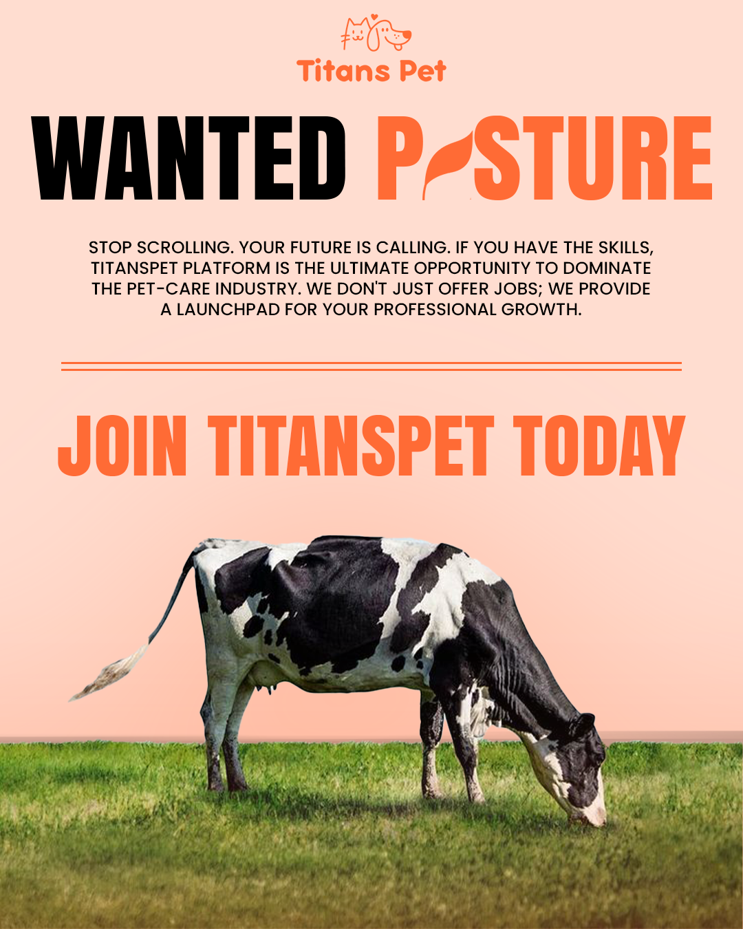 Titans Pet is seeking Pasture Specialists and Land Management Professionals