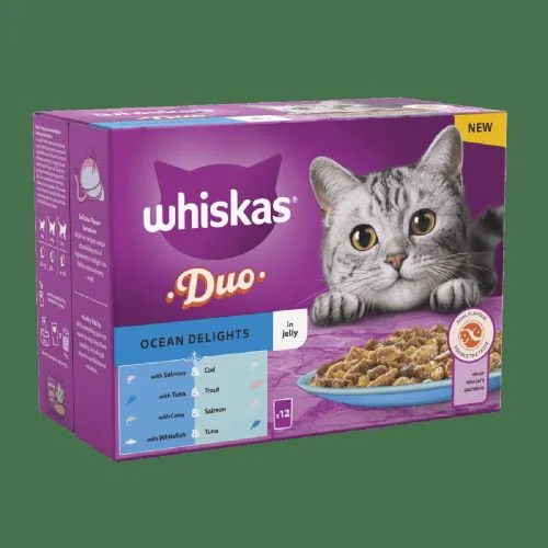Whiskas 1+ DUO Ocean in Jelly Box (12 pouch)